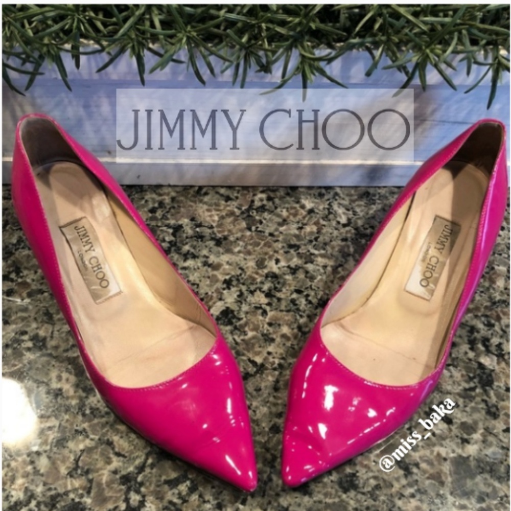 Women's Pink Jimmy Choo Shoes - Heels Sz.36.5 - Picture 1 of 8